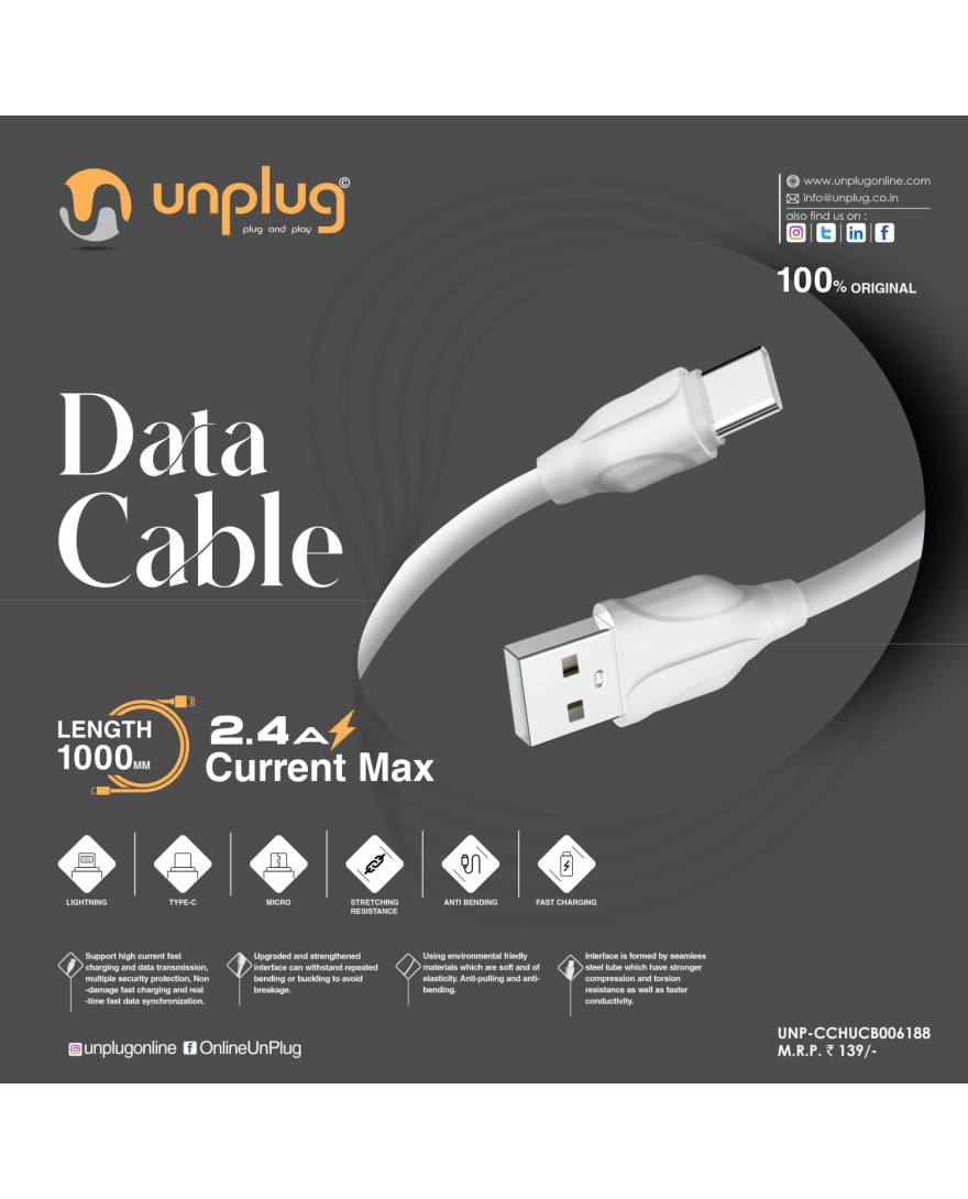 UNPLUG CCHDUB006188 DATA CABLE I-PHONE